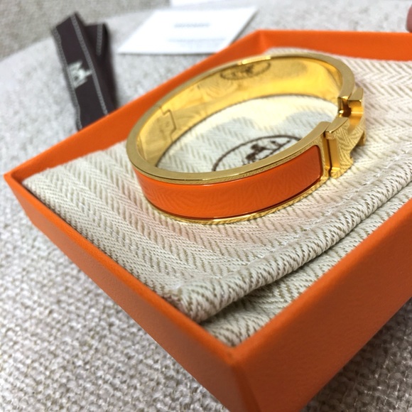 authentic HERMES Enamel Clic Clac H bracelet PM size - Picture 4 of 16